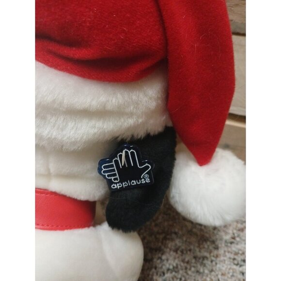Applause Vintage Plush Peanuts Holiday Snoopy Hugging Woodstock Santa Hat 18” - Picture 5 of 9